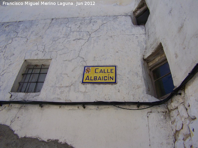 Calle Albaicn - Calle Albaicn. Placa