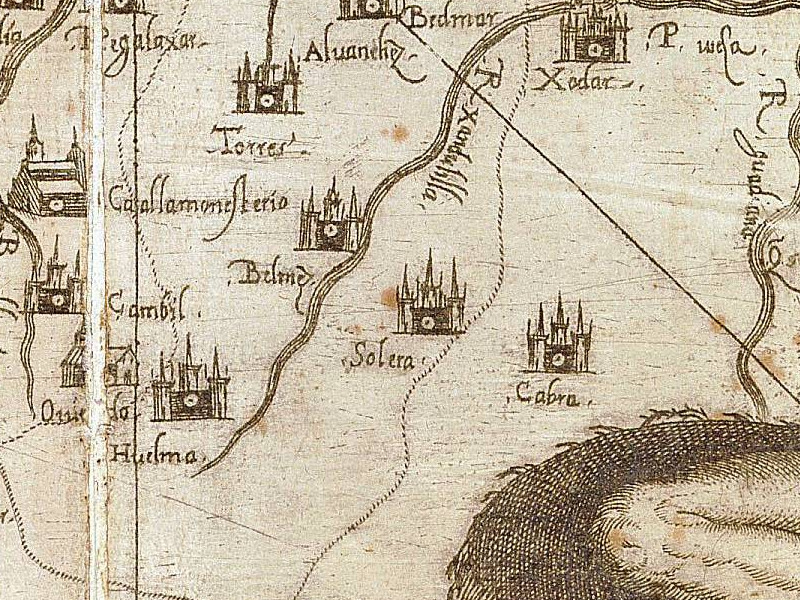 Historia de Huelma - Historia de Huelma. Mapa 1588