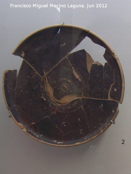 Baelo Claudia. Termas - Baelo Claudia. Termas. Plato barniz negro, siglo I a.C. Museo de Baelo Claudia