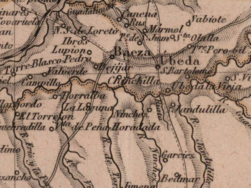 Historia de Ibros - Historia de Ibros. Mapa 1862