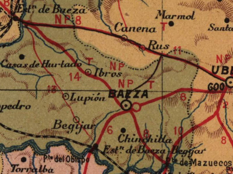 Historia de Ibros - Historia de Ibros. Mapa 1901