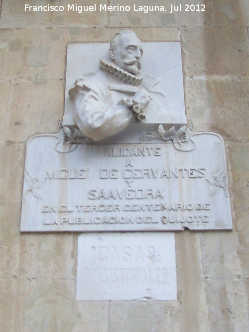 Placa a Miguel de Cervantes - Placa a Miguel de Cervantes. 
