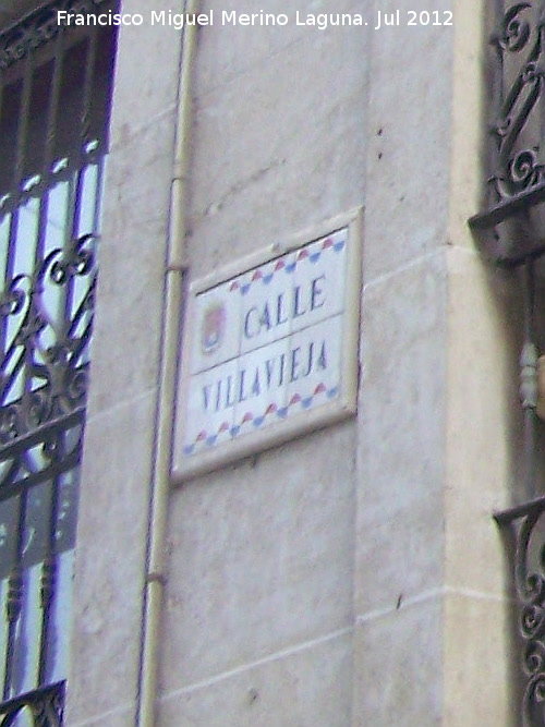 Calle Villavieja - Calle Villavieja. Placa