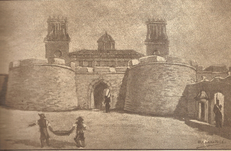 Murallas de Alicante - Murallas de Alicante. Dibujo Puerta del Muelle