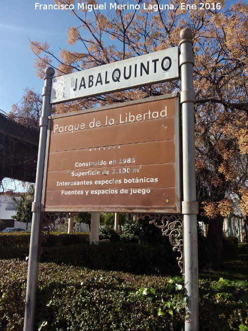 Parque de la Libertad - Parque de la Libertad. Cartel