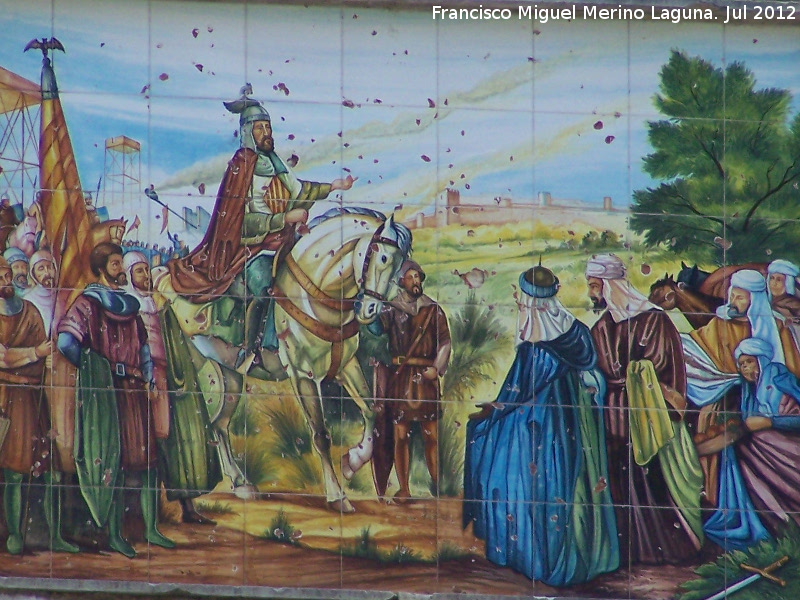 Historia de Biar - Historia de Biar. Panel de la rendicin del castillo