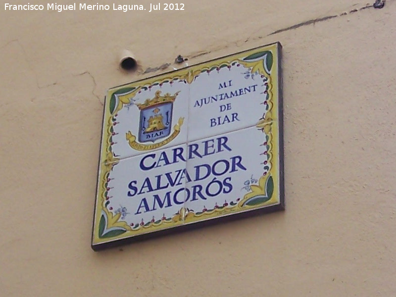 Calle Salvador Amors - Calle Salvador Amors. Placa