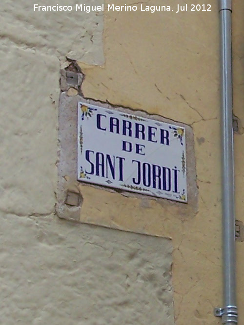 Calle San Jorge - Calle San Jorge. Placa