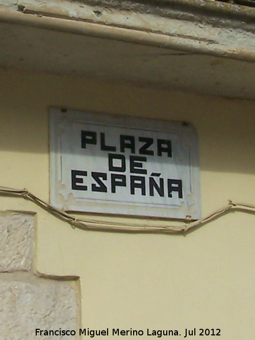 Plaza de Espaa - Plaza de Espaa. Placa