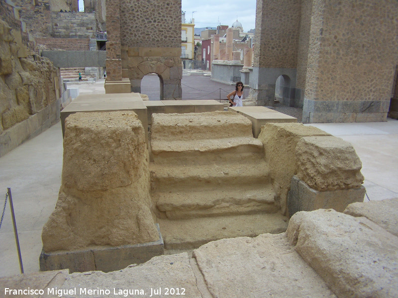 Teatro Romano de Cartagena - Teatro Romano de Cartagena. Escaleras