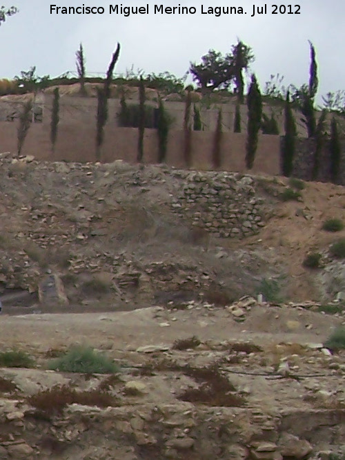 Cerro del Molinete - Cerro del Molinete. Muro de aterrazamiento romano