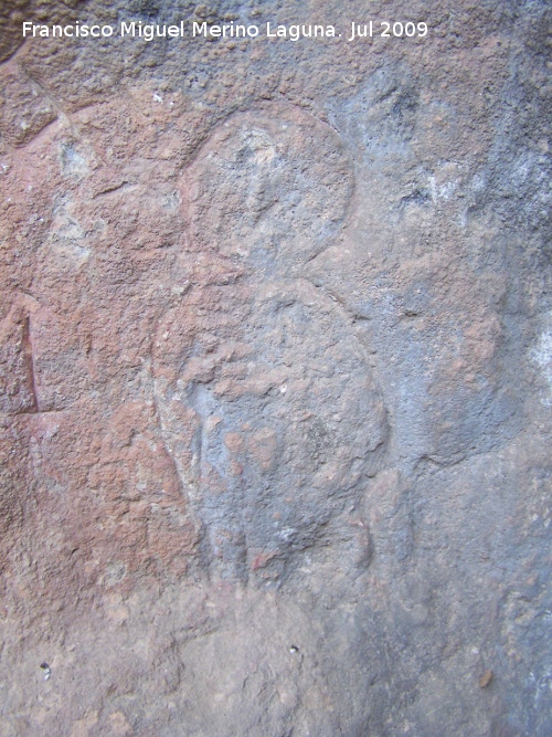 Petroglifos rupestres de El Toril - Petroglifos rupestres de El Toril. Silueta de antropomorfo de estilo natural