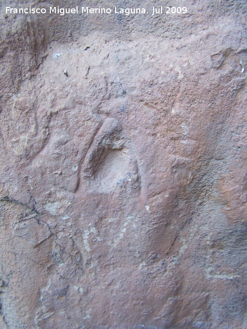 Petroglifos rupestres de El Toril - Petroglifos rupestres de El Toril. Smbolo en forma de ngulo