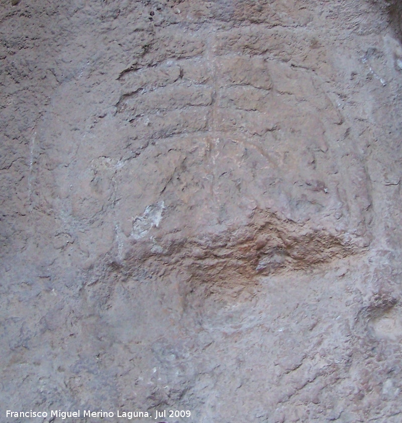Petroglifos rupestres de El Toril - Petroglifos rupestres de El Toril. Petroglifo en forma de raspa