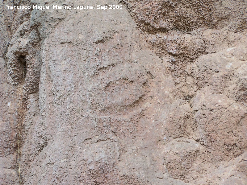 Petroglifos rupestres de El Toril - Petroglifos rupestres de El Toril. Crculos del abrigo izquierdo