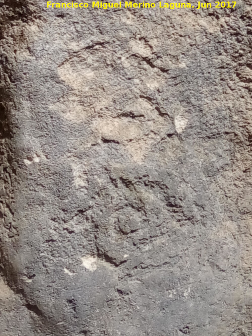 Petroglifos rupestres de El Toril - Petroglifos rupestres de El Toril. Posible doble espiral unidas