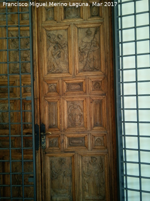 Puerta - Puerta. Puerta tallada dominica. Convento de Santo Domingo - Jan
