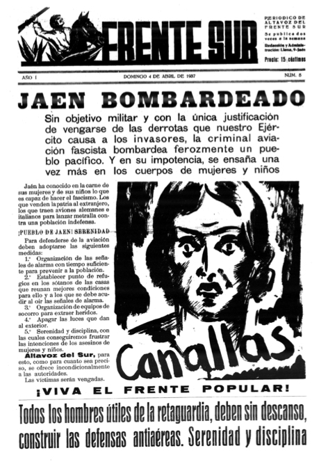 Historia de Jan. Bombardeo de Jan - Historia de Jan. Bombardeo de Jan. Portada del Frente Sur