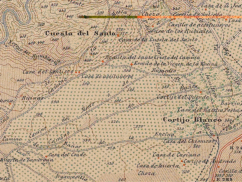 Ermita de Jess del Camino - Ermita de Jess del Camino. Mapa de 1895