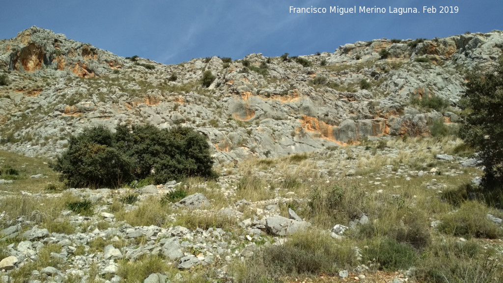 Cerro de los Morteros - Cerro de los Morteros. Cara sur