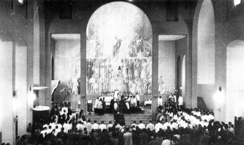 Iglesia de Cristo Rey - Iglesia de Cristo Rey. El día de su bendición en 1955 por el Obispo D. Félix Romero Mengibar