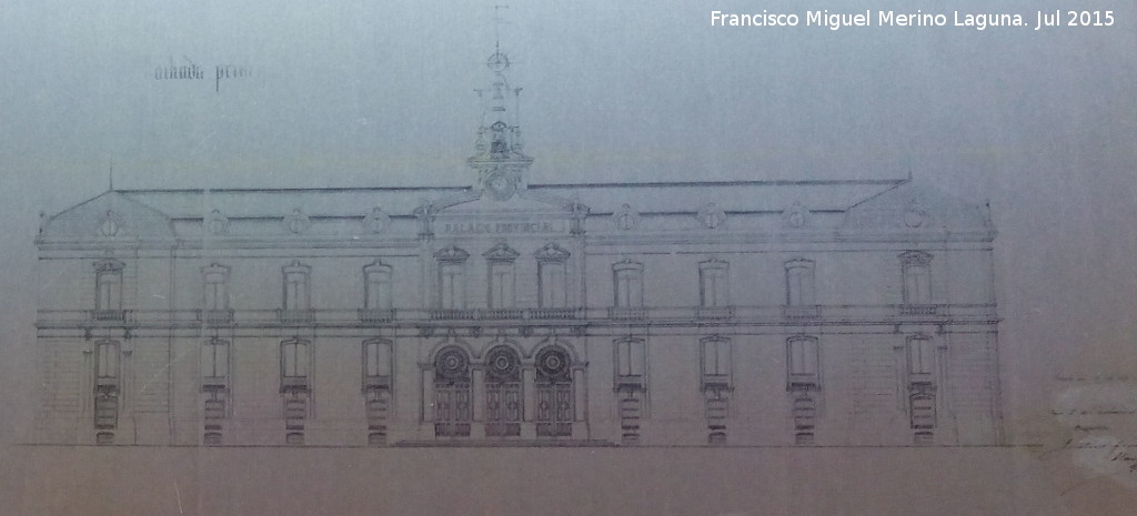 Palacio de la Diputacin - Palacio de la Diputacin. Proyecto de la fachada. Justino Flores. 1885