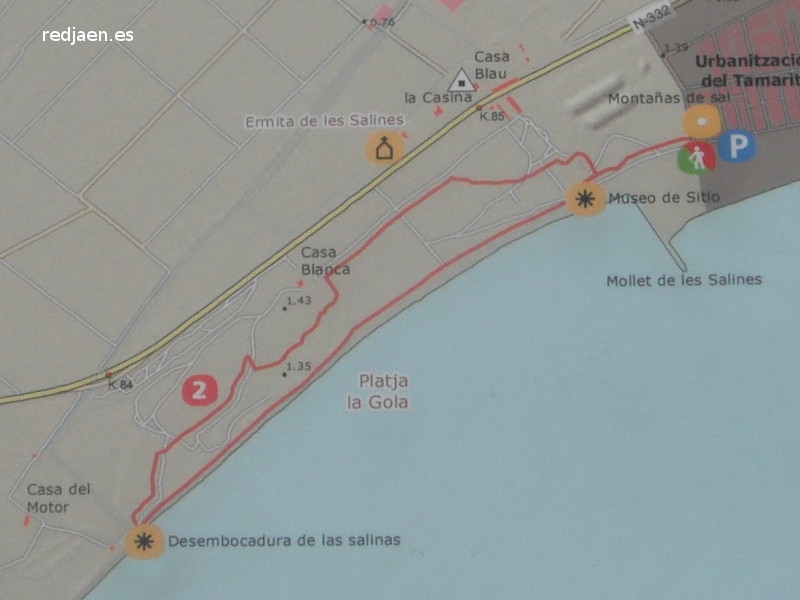 Embarcadero de las Salinas Bras del Port - Embarcadero de las Salinas Bras del Port. Mapa