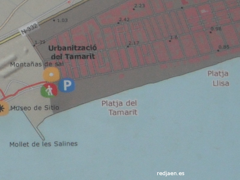 Playa del Tamarit - Playa del Tamarit. Mapa