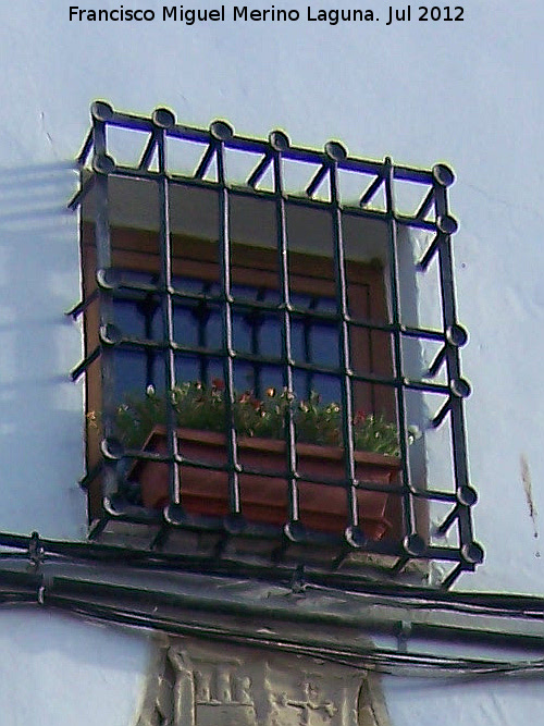 Casa de la Plaza de Carvajal n 8 - Casa de la Plaza de Carvajal n 8. Rejera de poca