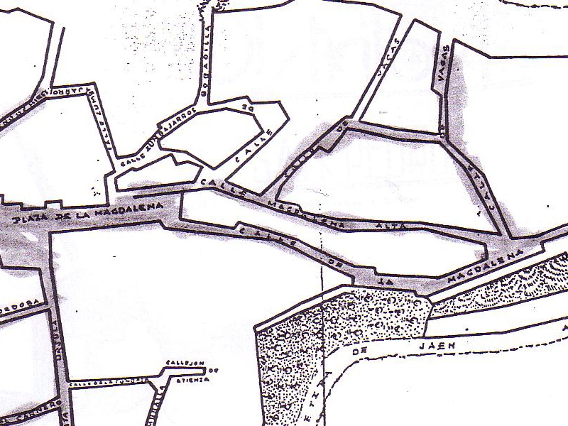 Calle Magdalena Baja - Calle Magdalena Baja. Mapa 1940