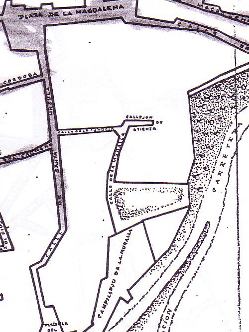 Calle Molino de la Condesa - Calle Molino de la Condesa. Mapa 1940