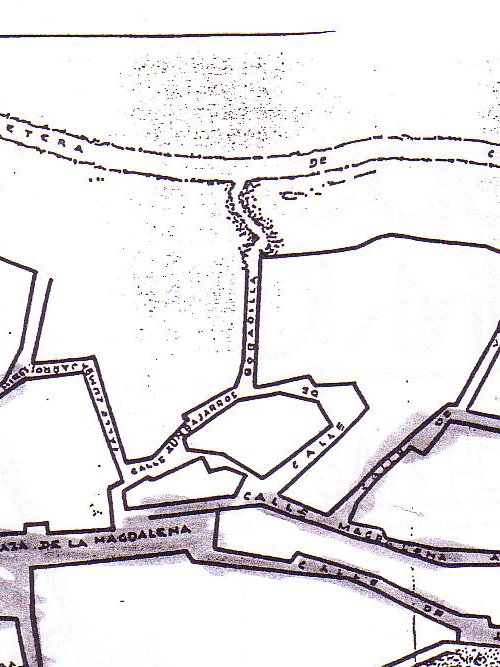 Calle Bobadilla Alta - Calle Bobadilla Alta. Mapa 1940