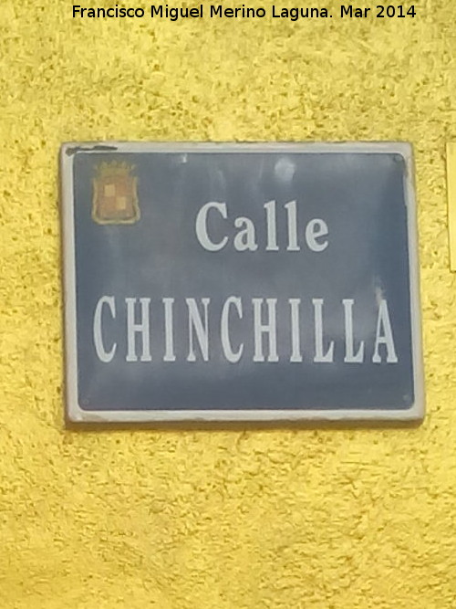 Calle Chinchilla - Calle Chinchilla. Placa