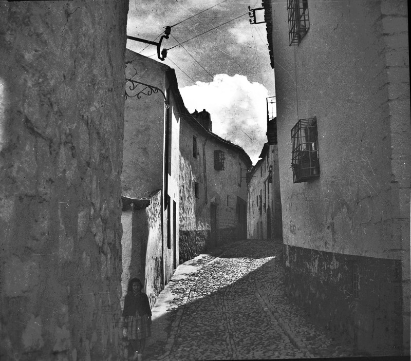 Calle Hospital de San Miguel - Calle Hospital de San Miguel. Foto antigua IEG