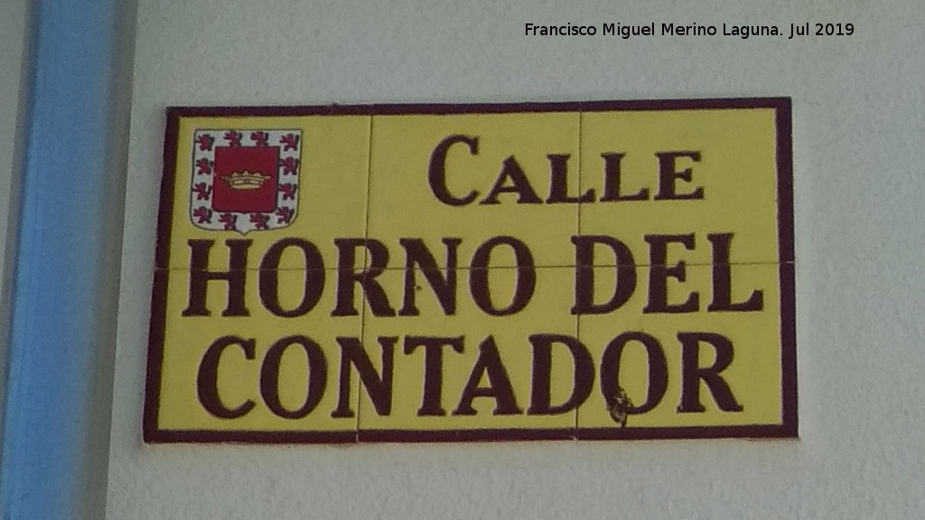 Calle Horno del Contador - Calle Horno del Contador. Placa