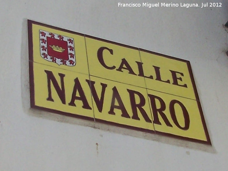 Calle Navarro - Calle Navarro. Placa