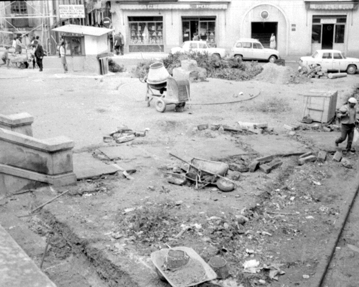 Plaza del Psito - Plaza del Psito. Foto antigua. Construyndose