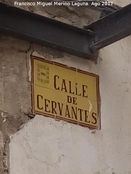 Calle Cervantes - Calle Cervantes. Placa