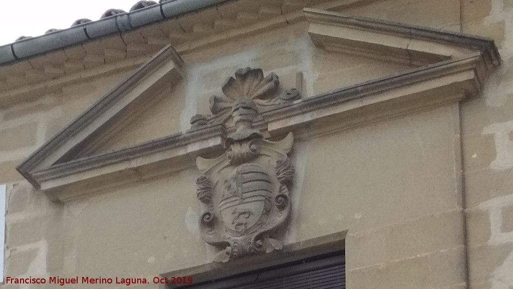 Casa de los Perea - Casa de los Perea. Escudo y frontn