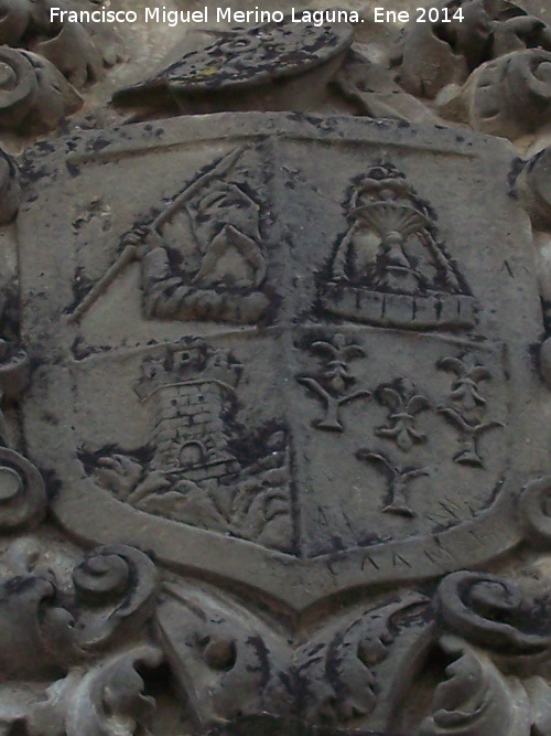 Casa de Los Fontecilla - Casa de Los Fontecilla. Detalle del escudo izquierdo