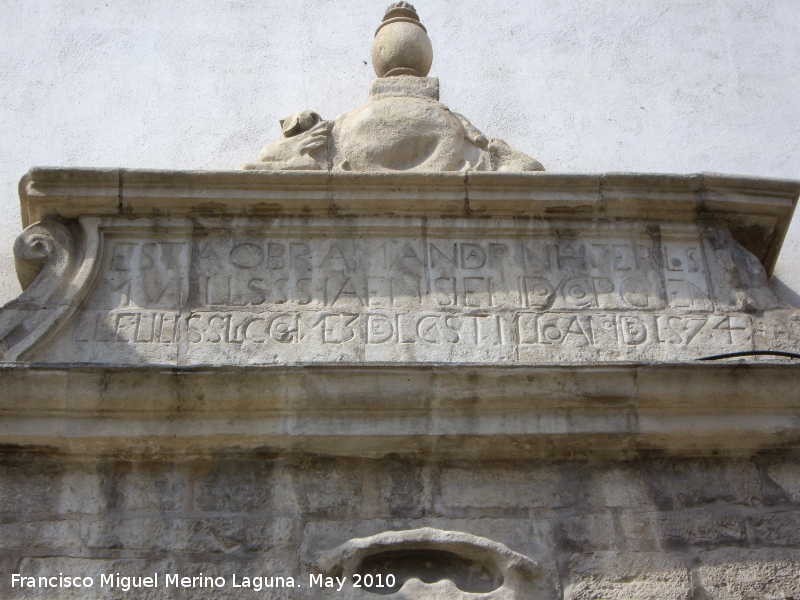 Fuente del Arrabalejo - Fuente del Arrabalejo. Inscripcin