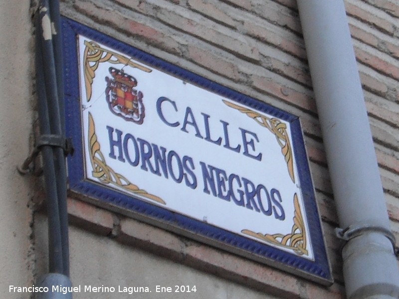 Calle Hornos Negros - Calle Hornos Negros. Placa