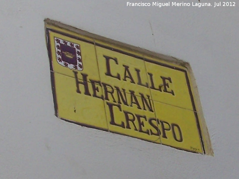 Calle Hernn Crespo - Calle Hernn Crespo. Placa
