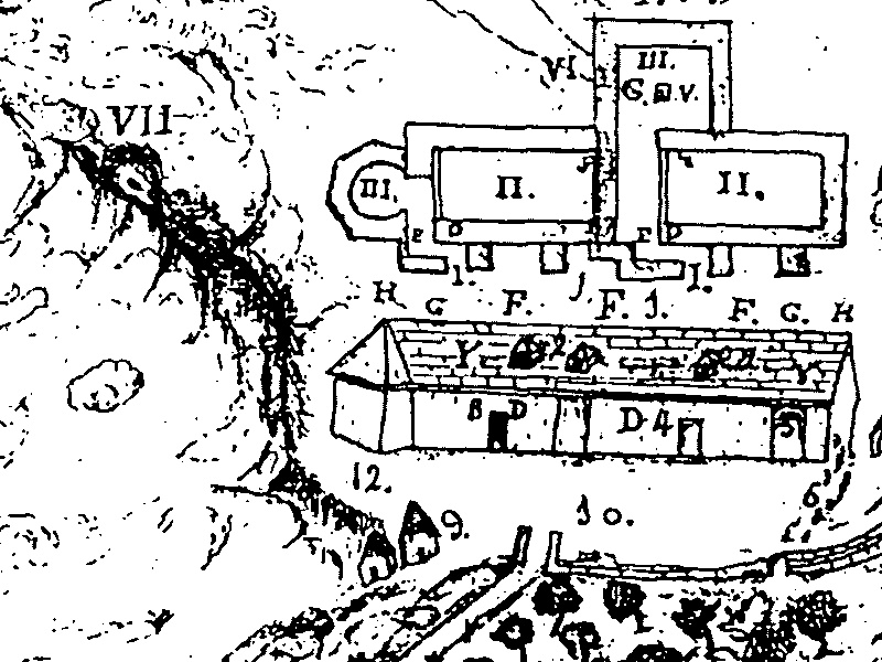 Cueva de los Baos - Cueva de los Baos. Mapa antiguo. Representada con el nmero VII