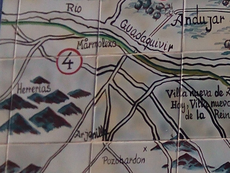 Cortijo de Ardn - Cortijo de Ardn. Mapa de Bernardo Jurado. Casa de Postas - Villanueva de la Reina
