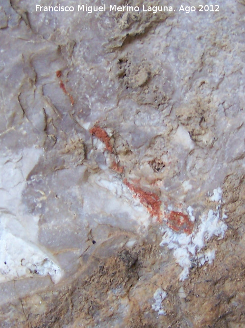 Pinturas rupestres de la Tinada del Ciervo II - Pinturas rupestres de la Tinada del Ciervo II. Trazo vertical