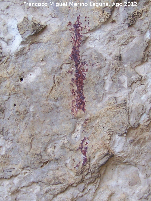 Pinturas rupestres de la Tinada del Ciervo II - Pinturas rupestres de la Tinada del Ciervo II. Barra vertical