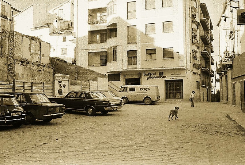 Calle lamos - Calle lamos. Foto antigua. Eel solar de la Fbrica de Cerveza El Alczar a la izquierda