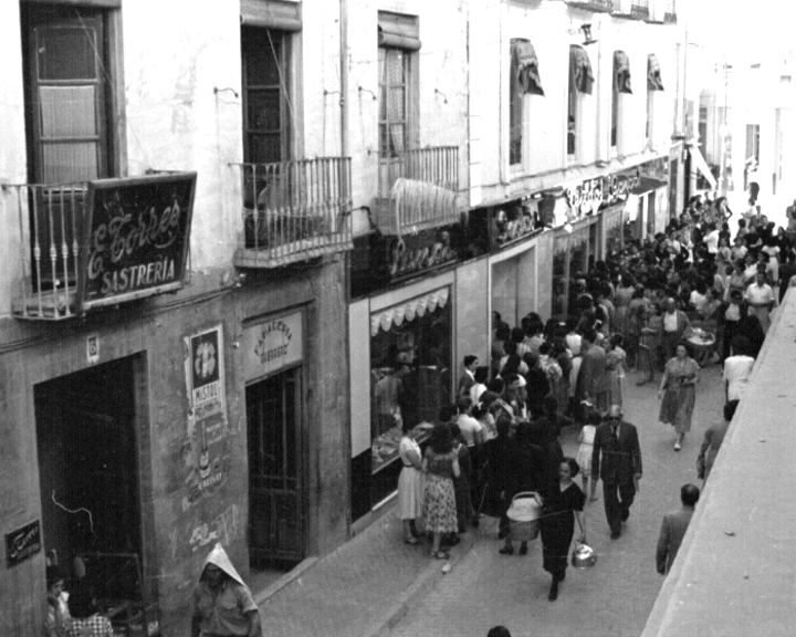 Calle lamos - Calle lamos. Foto antigua. Sastrera E. Torres