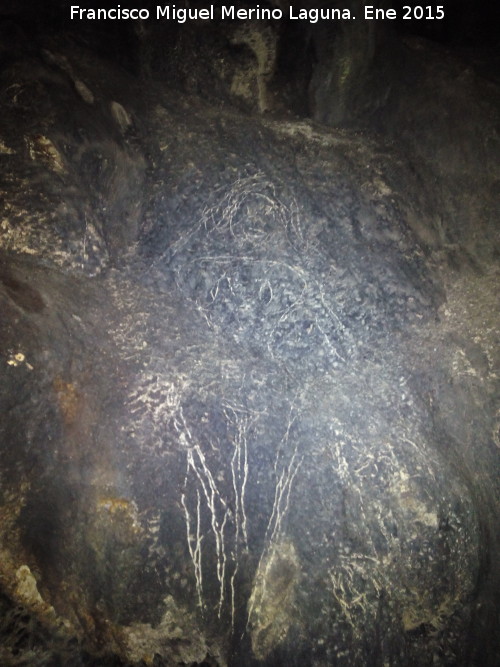 Cueva del Morrn - Cueva del Morrn. Gravado falso de la mujer desnuda